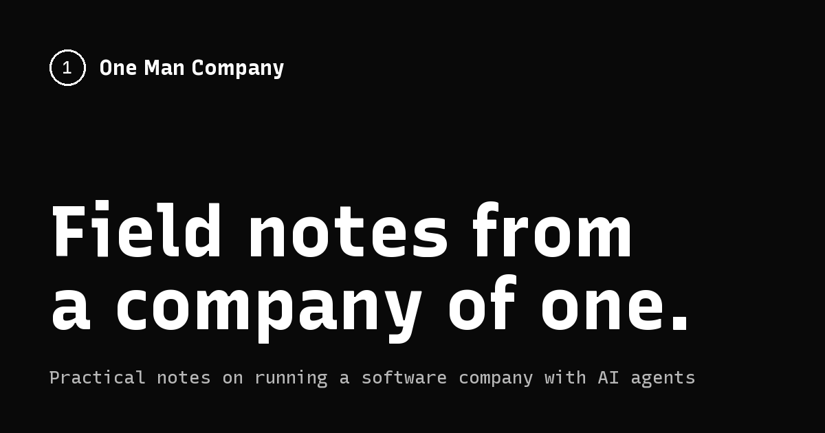 The One Man Company